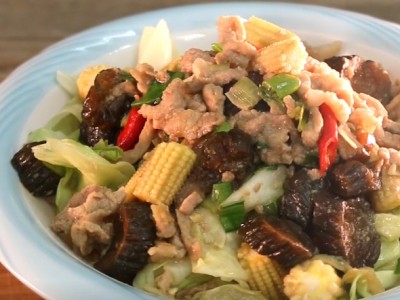 食譜-【阿芳廚房】醬瓜炒肉絲拌青蔬