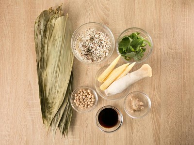 食譜-紅藜杏菇素粽