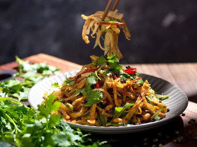 食譜-辣味涼拌豆包