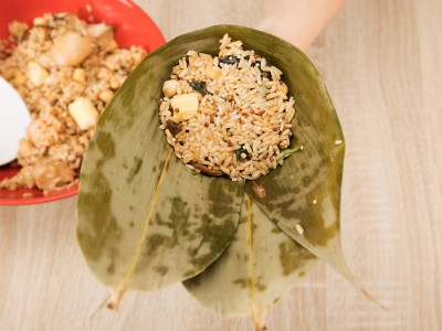 食譜-紅藜杏菇素粽