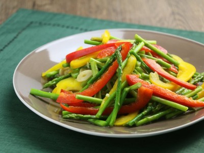 食譜-蘆筍炒雙椒